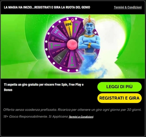 Bonus di 888 Casinò: Ruota del Genio